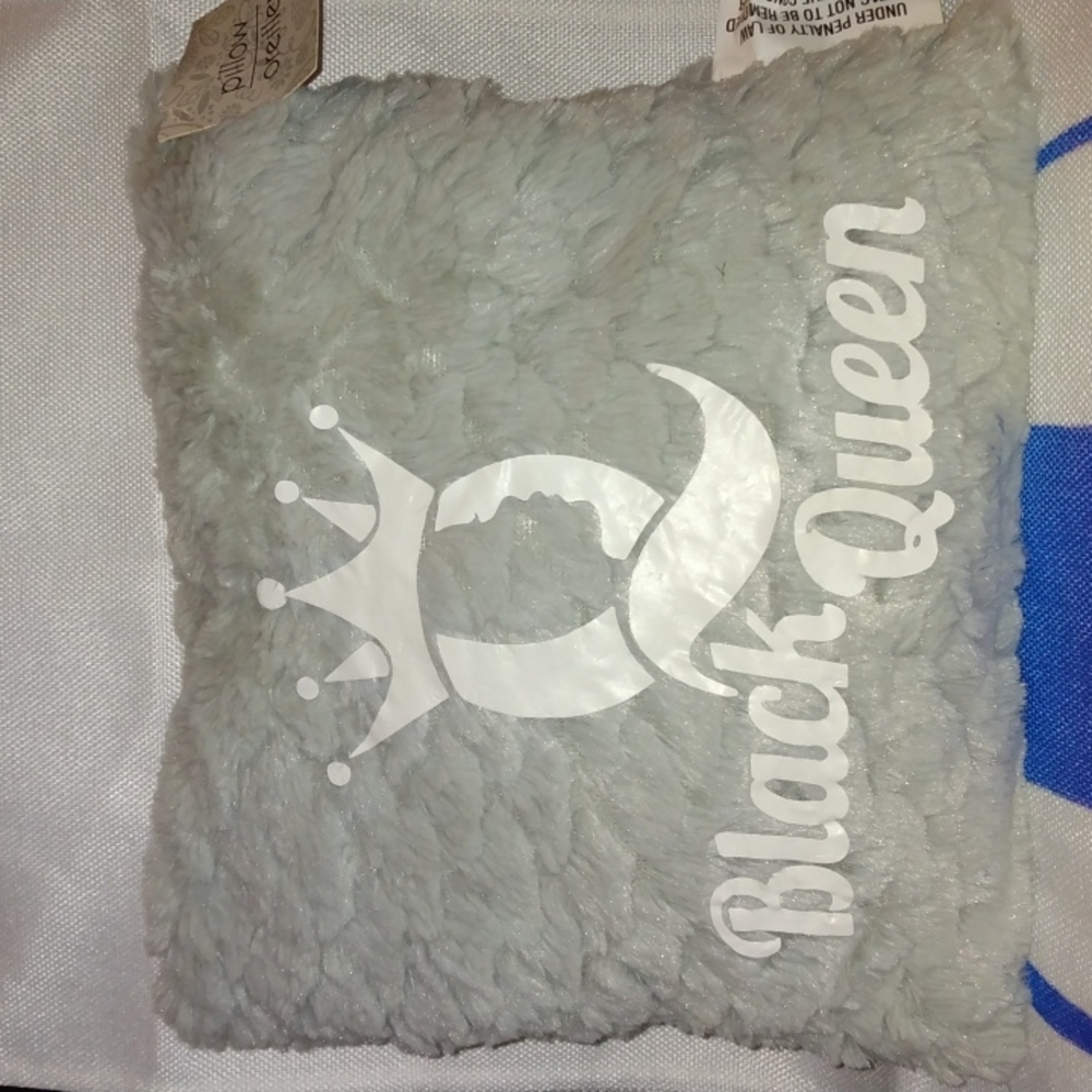 Gray Black Queen pillow